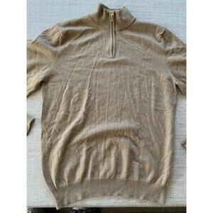 JOSEPH & LYMAN 100% Cashmere Half Zip Sweater M